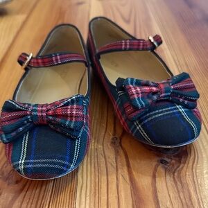 J. Crew Kids Plaid Bow Dress Shoes